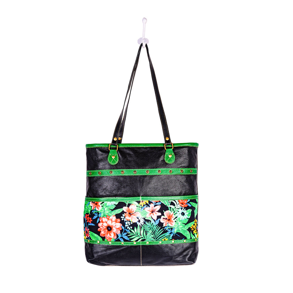 Marianna Floral Canvas & Leather Bag