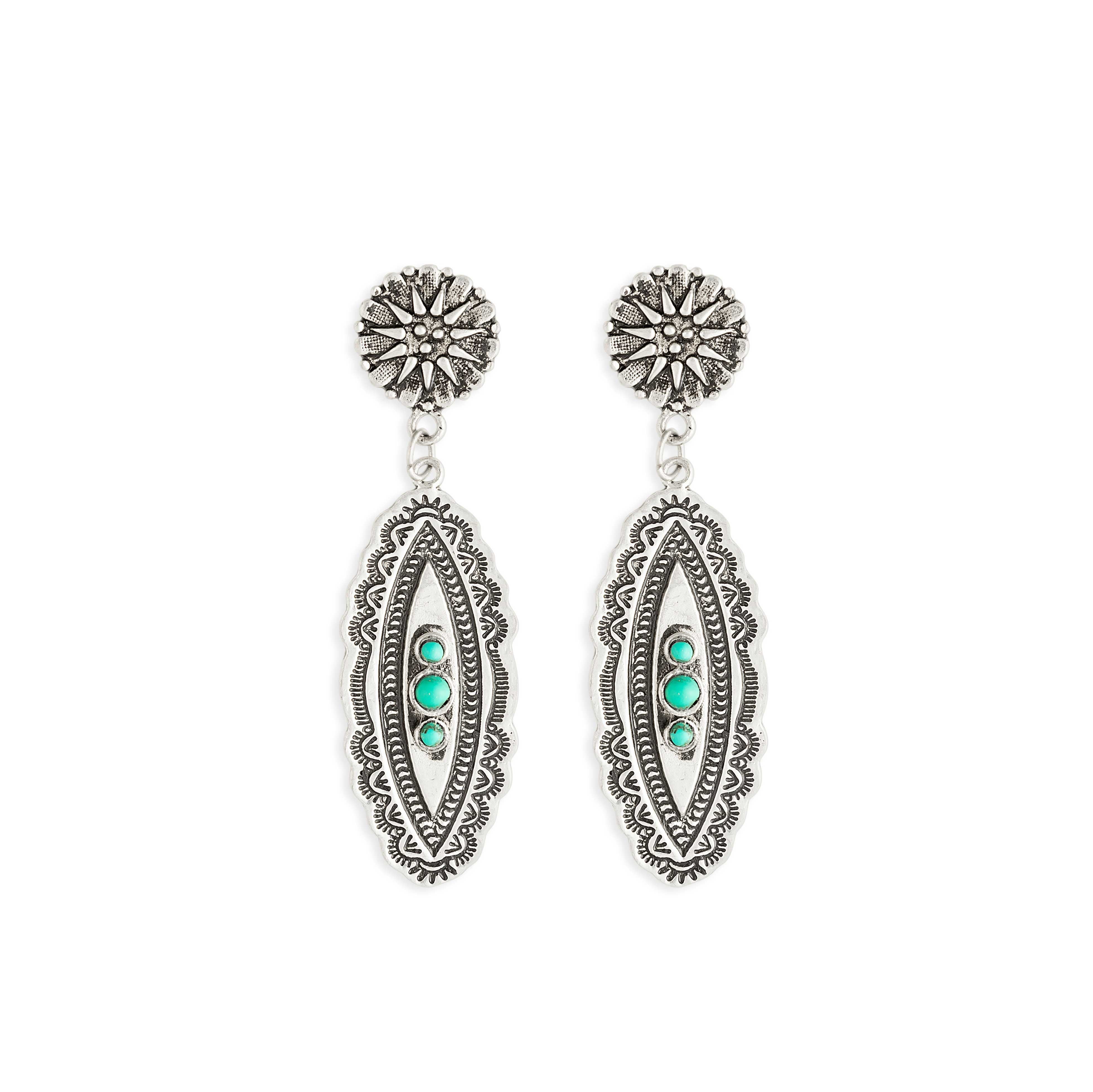 Sunny Trail Silver-Tone Earrings