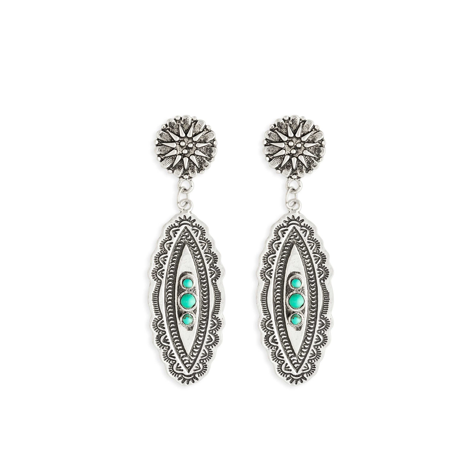 Sunny Trail Silver-Tone Earrings