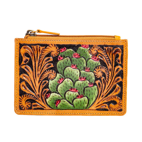 Spring Treasures Hand-tooled Credit Card Holder