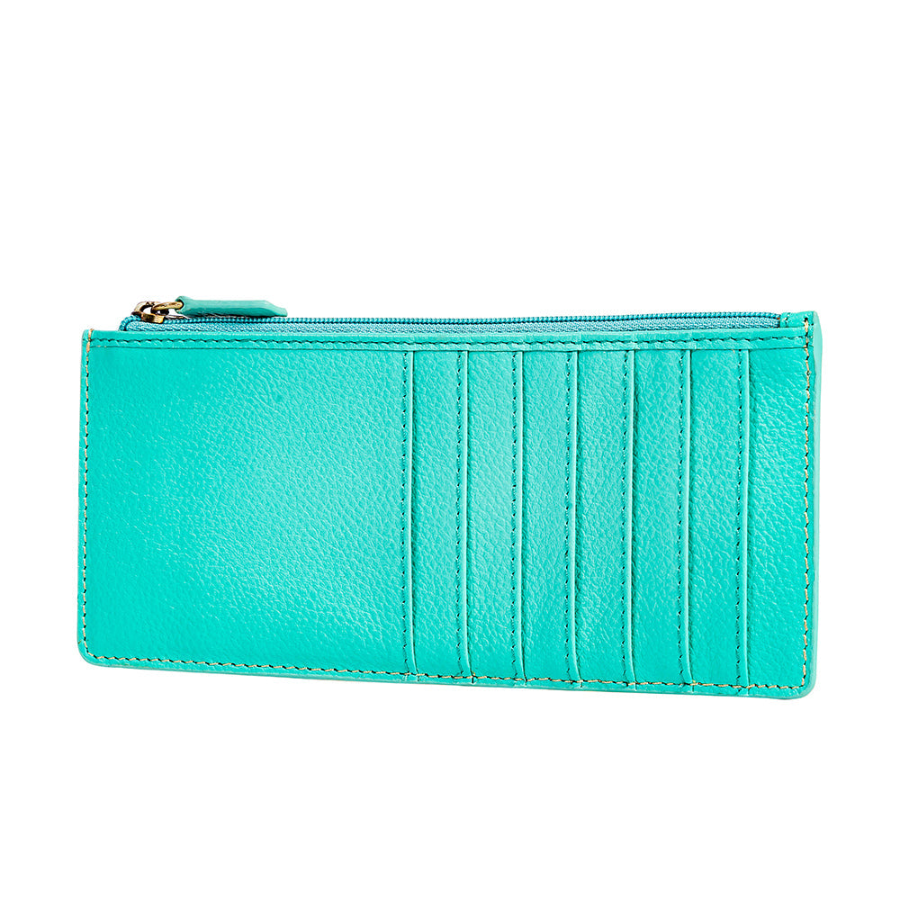 Foothill Creek Long Credit Card Holder in Turquoise