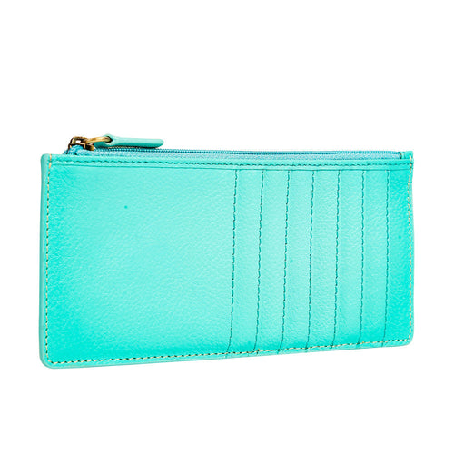 Foothill Creek Long Credit Card Holder in Turquoise