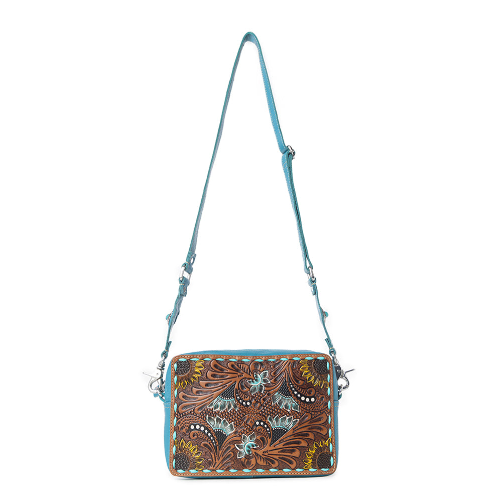 Blooms on the Trail Hand-tooled Bag