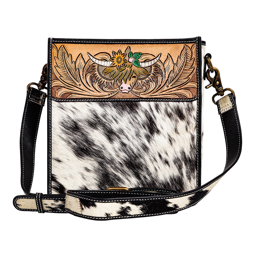 Bloomin' Steer Hand-tooled Bag