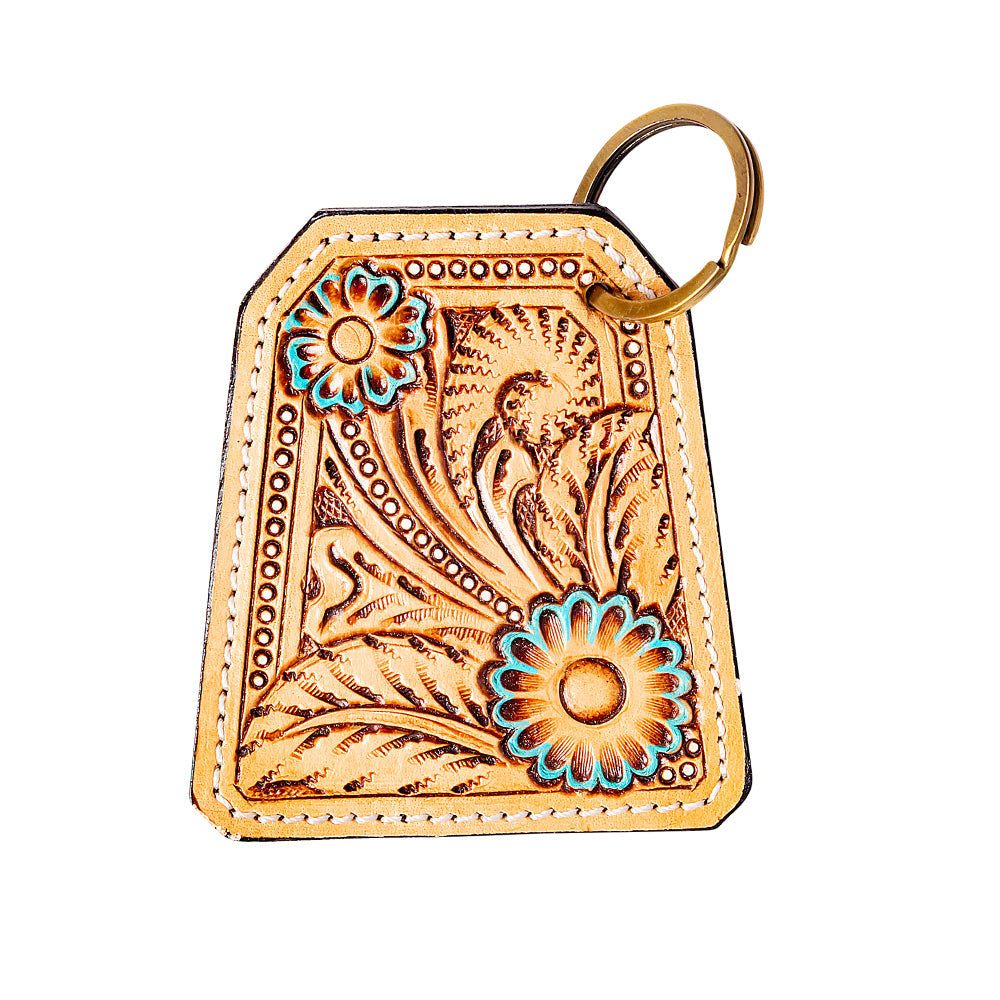 Sunrise Hand-tooled Key Fob