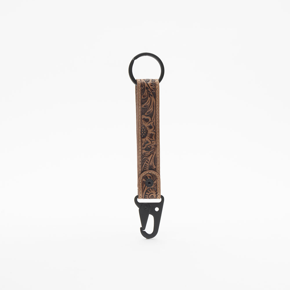 Western Days Hand-tooled Leather Key Fob