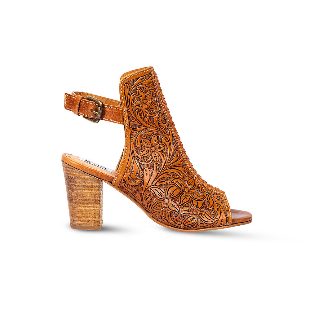 Monika Boot In Hand-tooled Leather