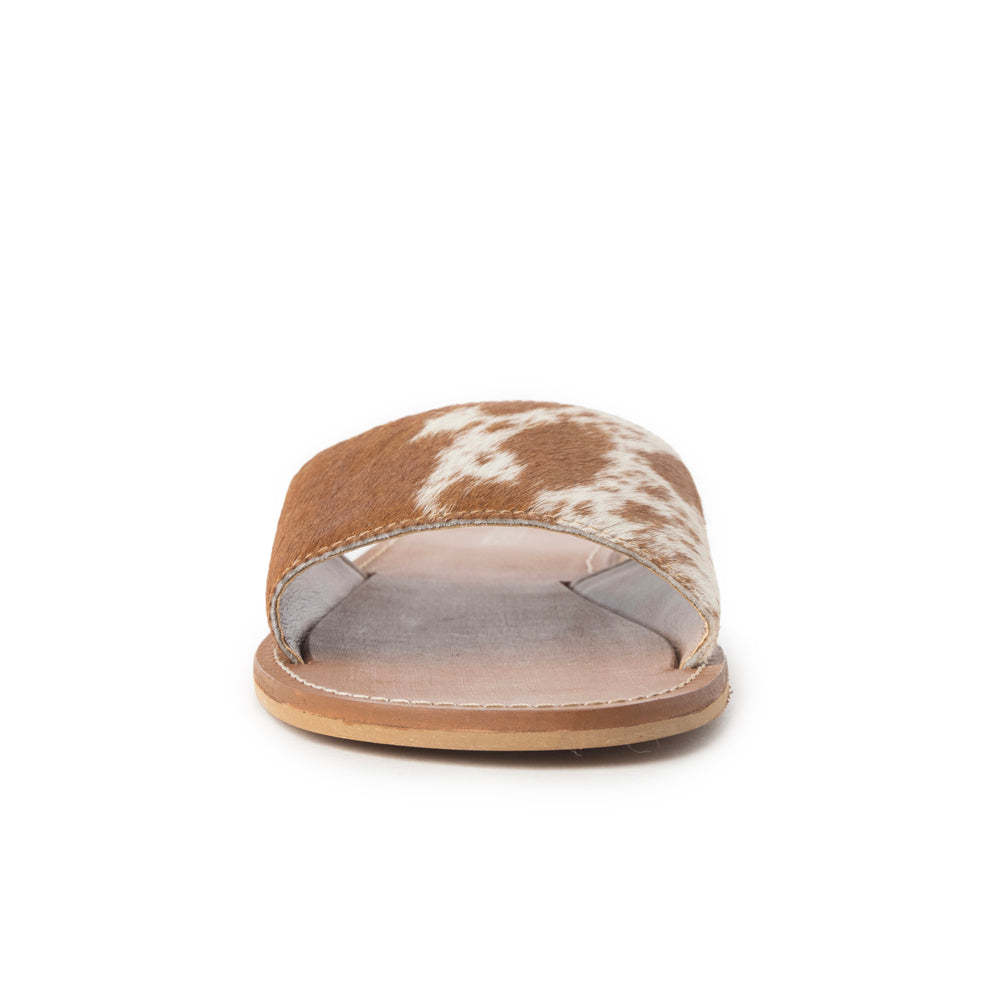 Kemma Hair-On Hide Sandals In Light And Caramel