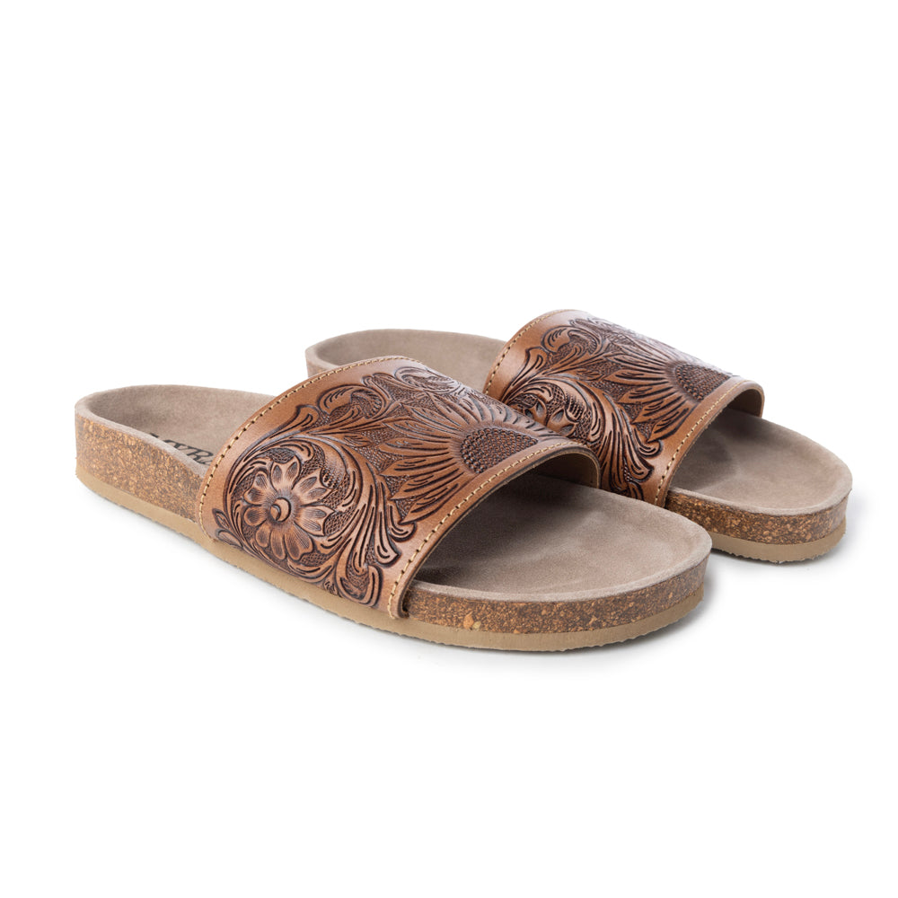 Dottie Hand-Tooled Sandals