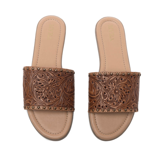 Ellie Hand-Tooled Sandals