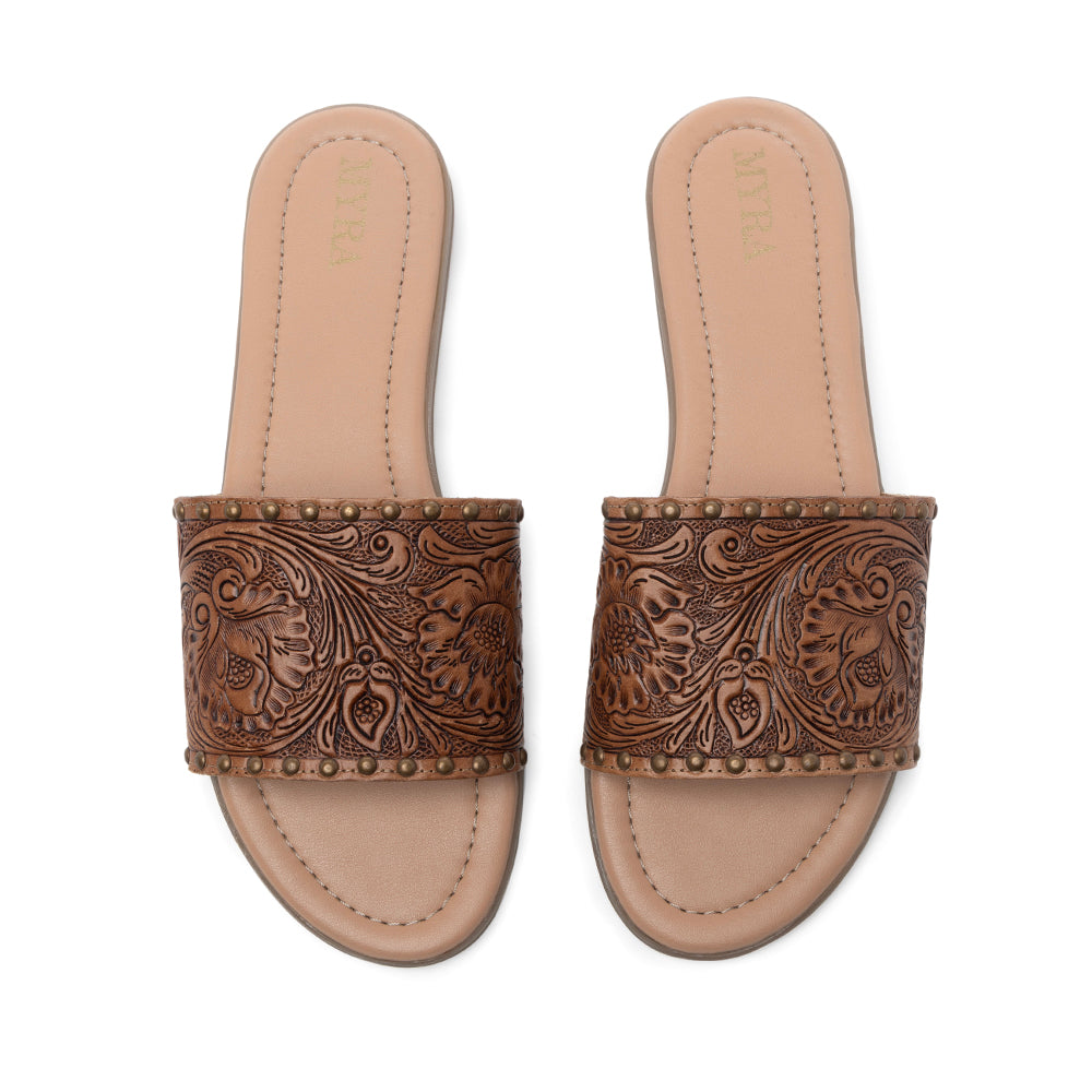 Kasandra Hand-Tooled Sandals