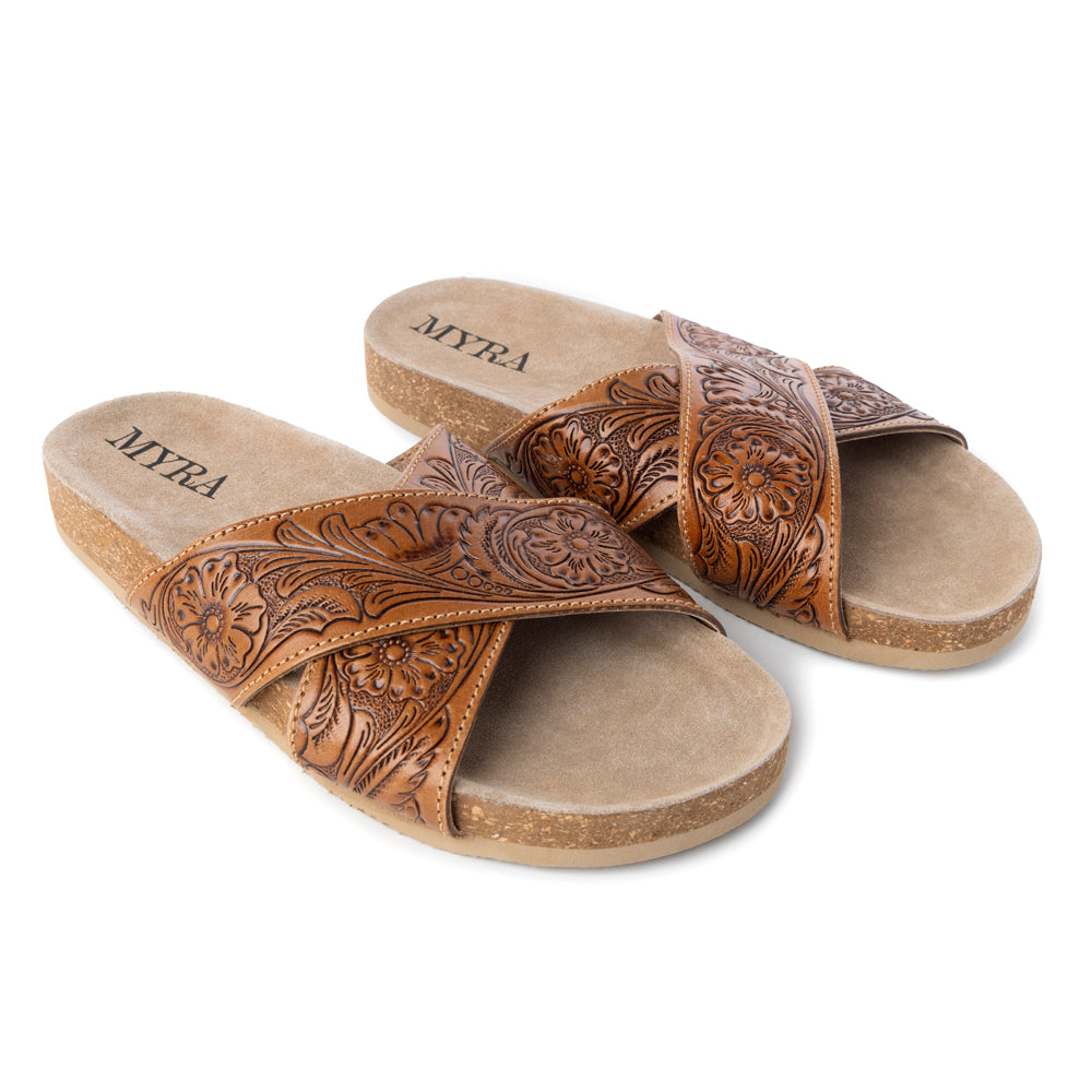 Gracie Hand-Tooled Sandals