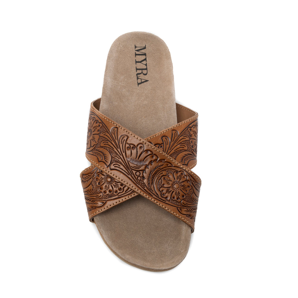 Gracie Hand-Tooled Sandals