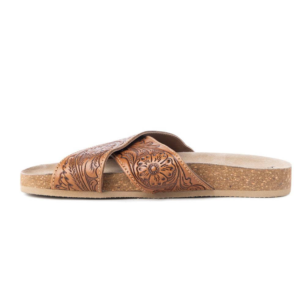 Gracie Hand-Tooled Sandals
