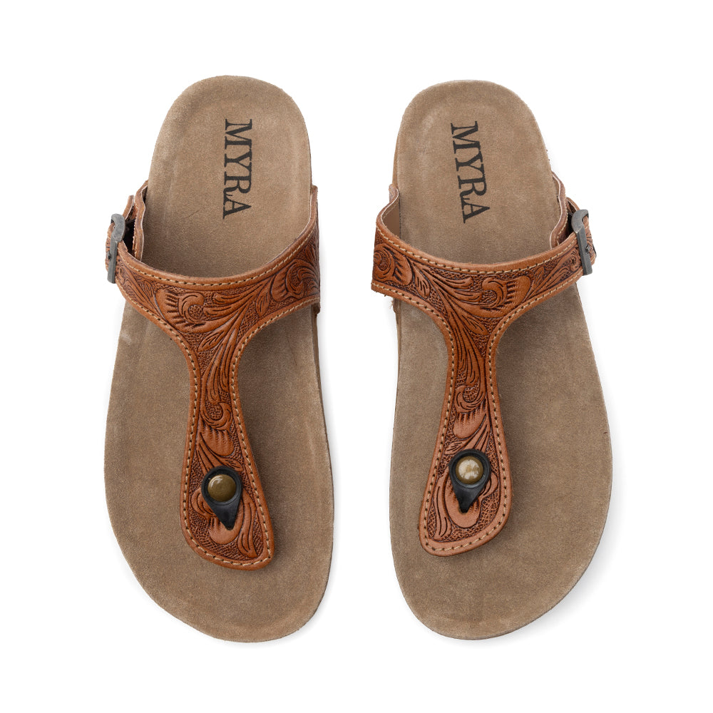 Rosie Trail Hand-Tooled Sandals