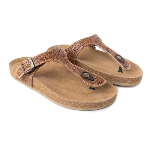 Sadie Mesa Hand-Tooled Sandals