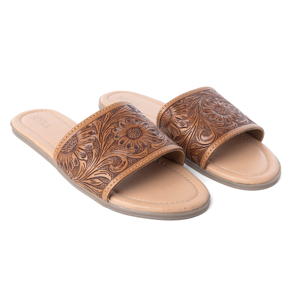 Xena Hand-Tooled Sandals