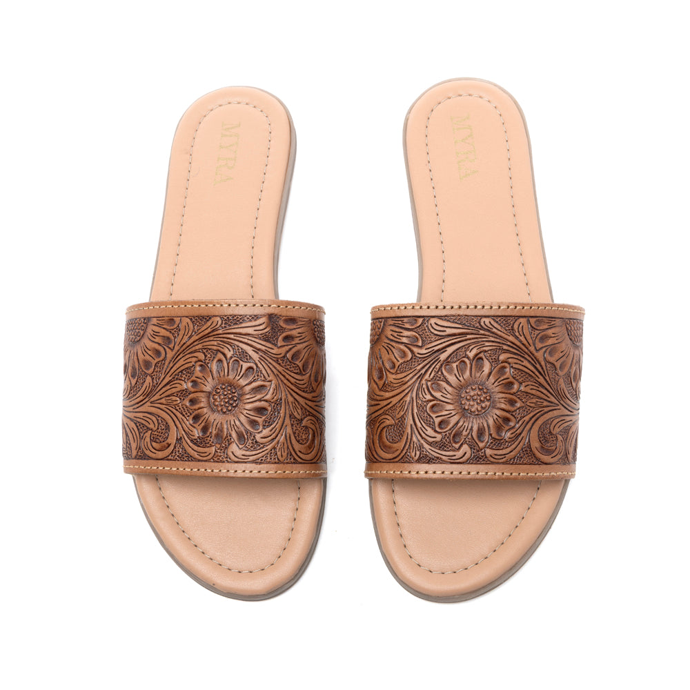 Xena Hand-Tooled Sandals