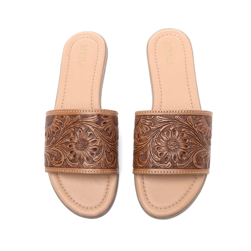 Xena Hand-Tooled Sandals