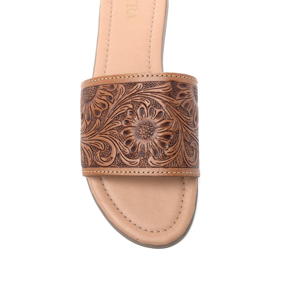 Xena Hand-Tooled Sandals