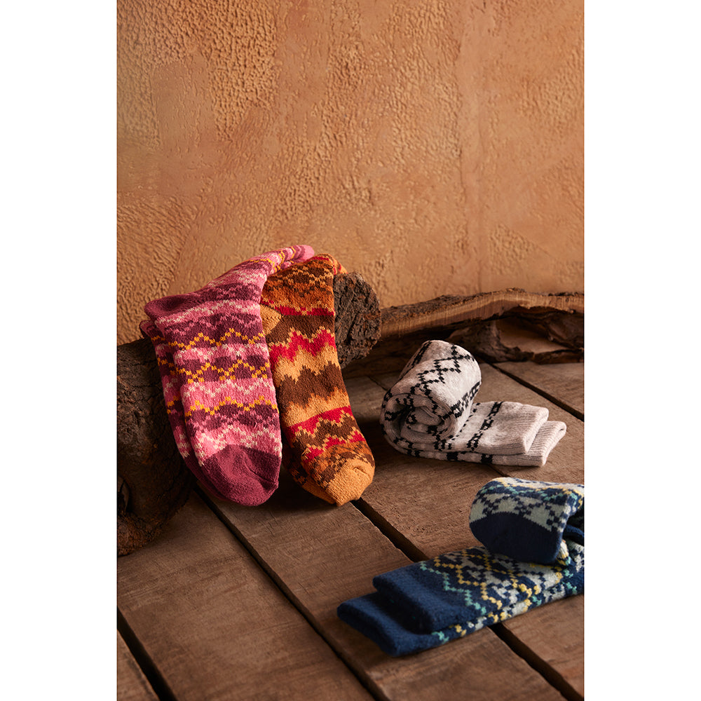 Sunset Ridge Patterned Socks