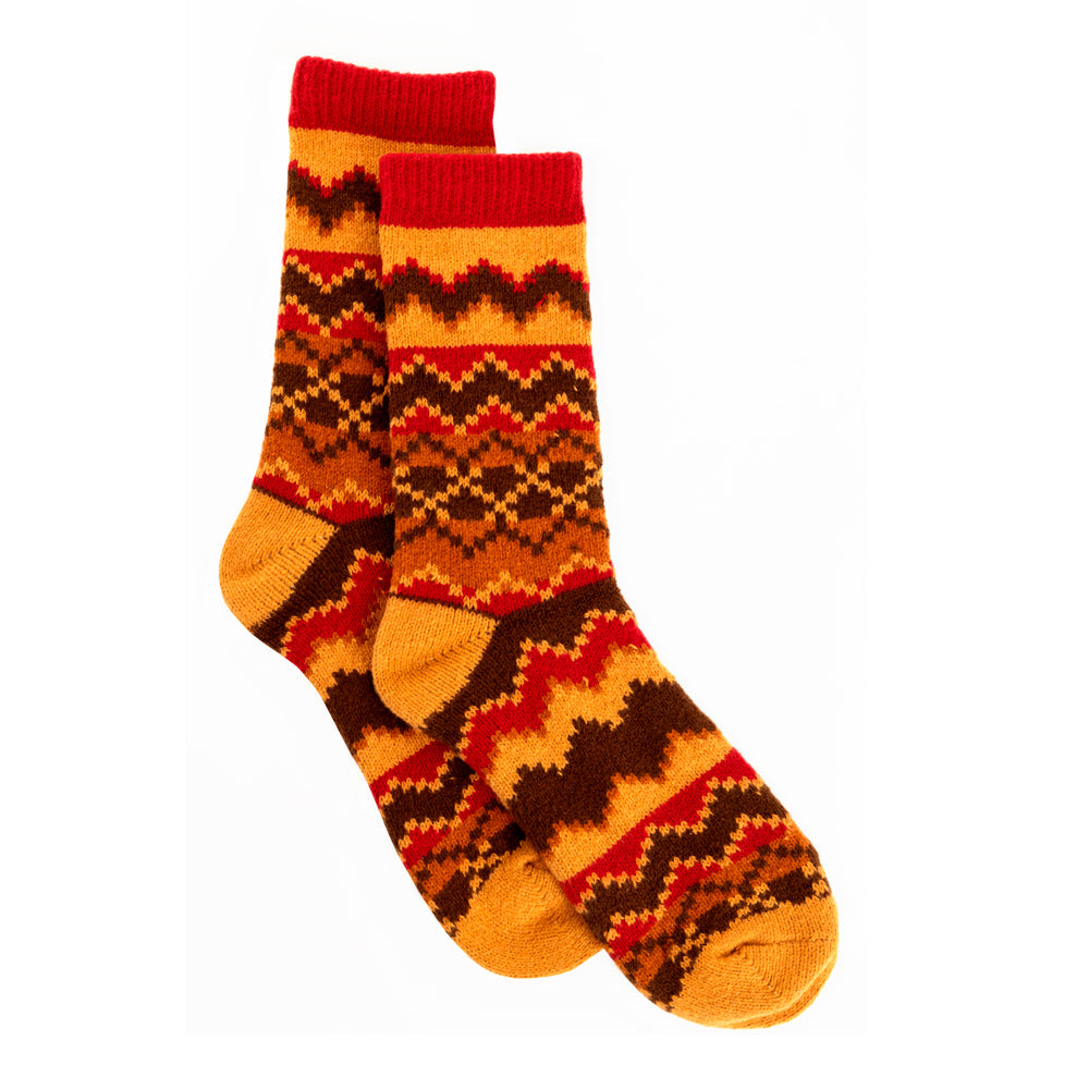 Sunset Ridge Patterned Socks