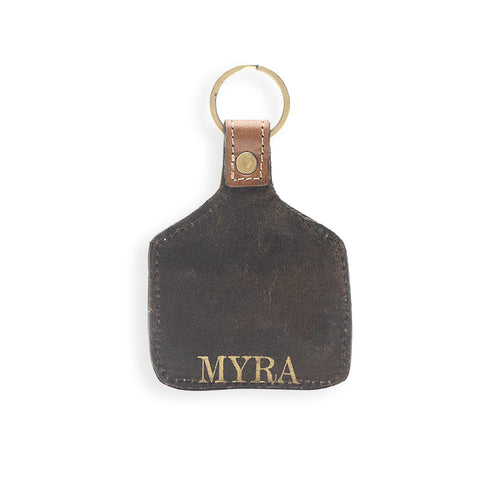 In My Morning Hand-tooled Leather Key Fob