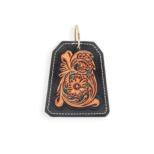 Salty Hill Hand-tooled Leather Key Fob
