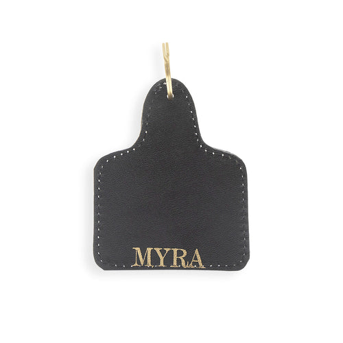 Blooms Trio Hand-tooled Leather Key Fob