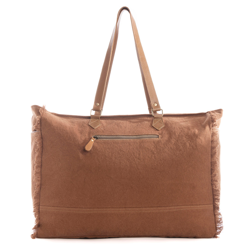 Wagon Trails Weekender Bag in Warm Chocolate