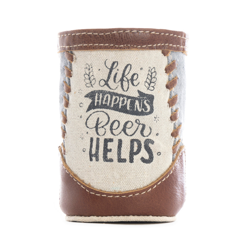 Life Happens Beer Can Holder