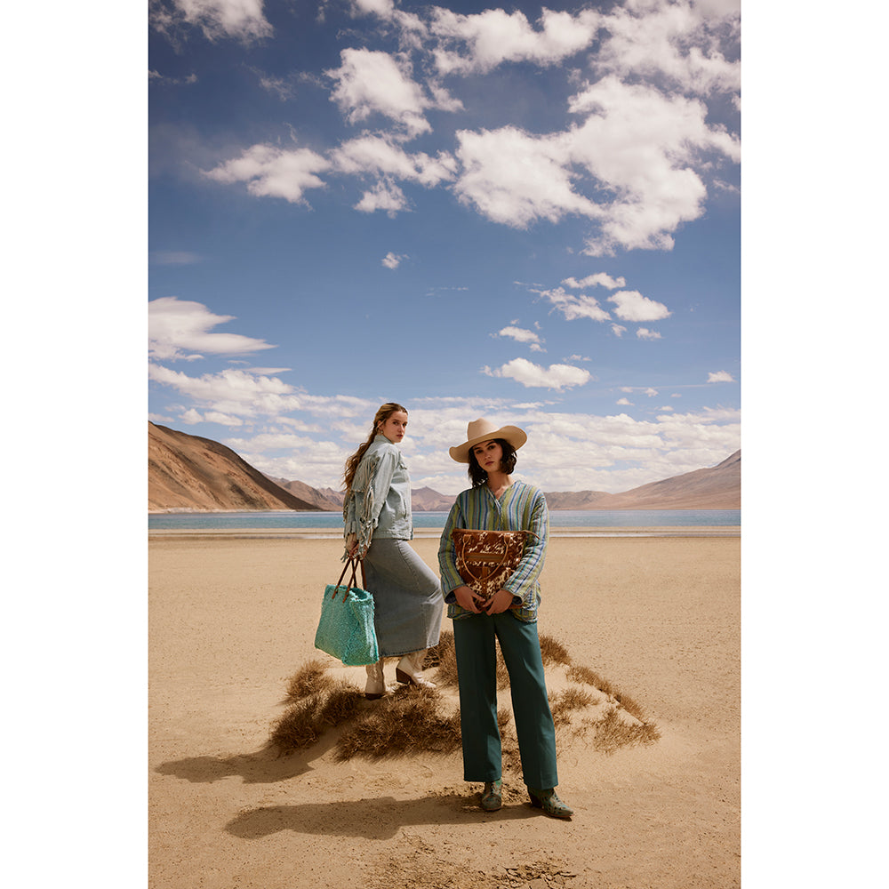 Triple Fork Ranch Weekender Bag in Turquoise