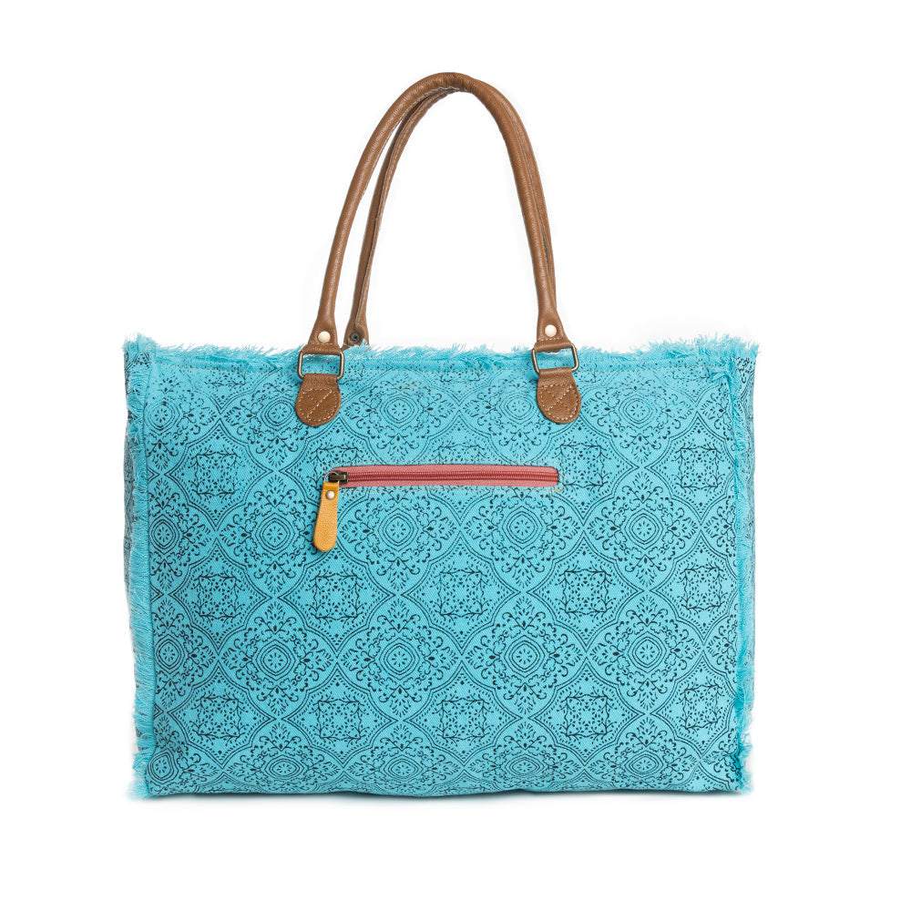 Triple Fork Ranch Weekender Bag in Turquoise