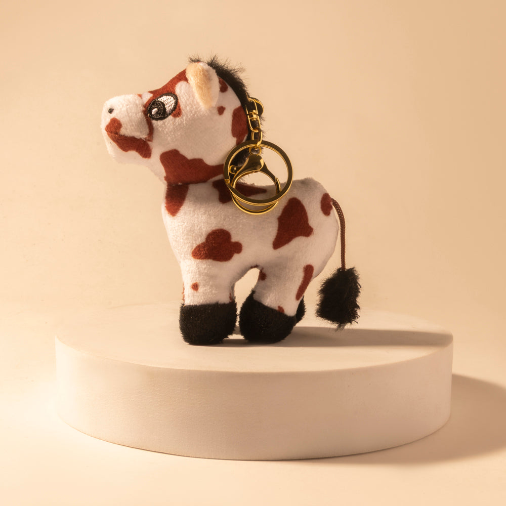 Little Pinto Bag Charm in Ivory Spot