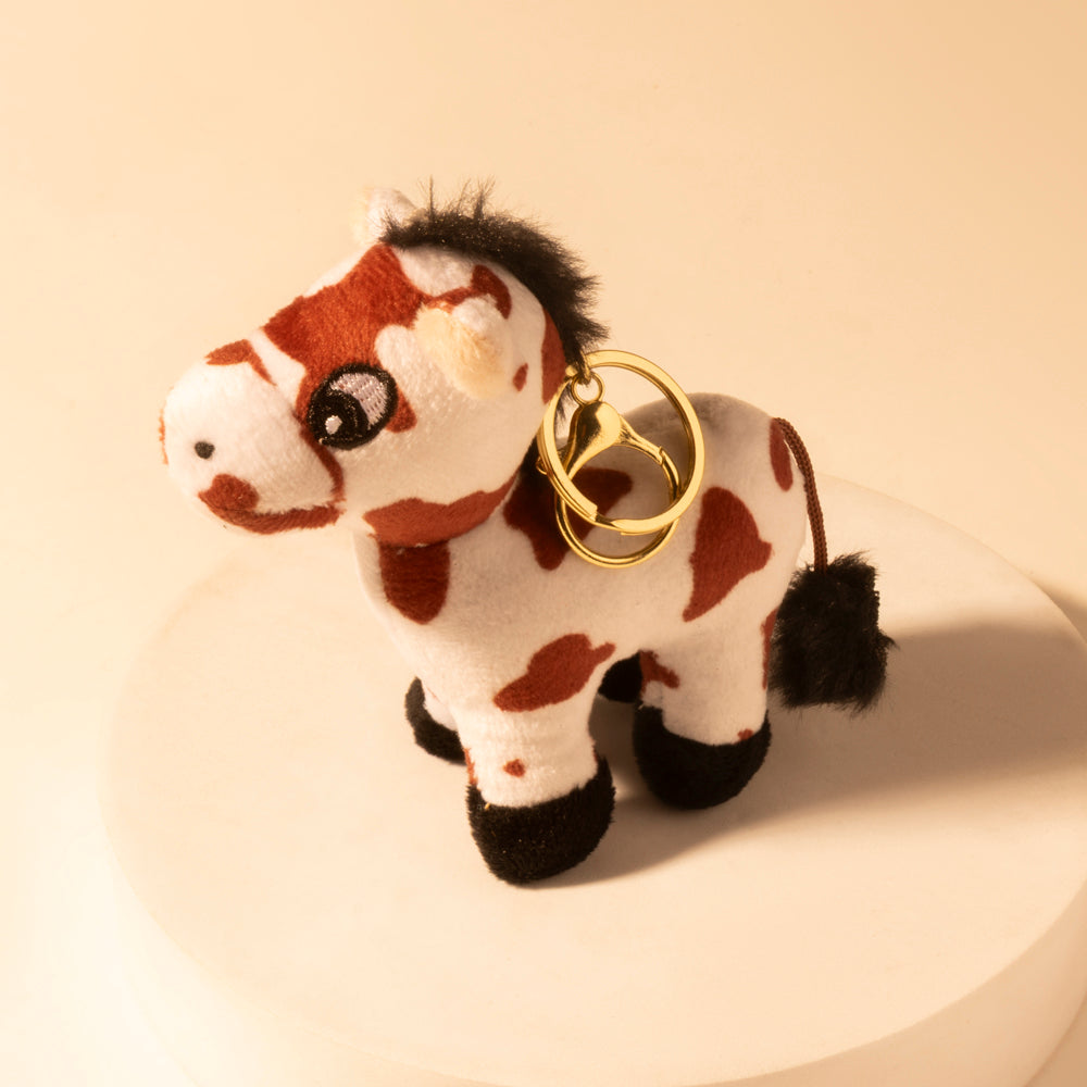 Little Pinto Bag Charm in Ivory Spot