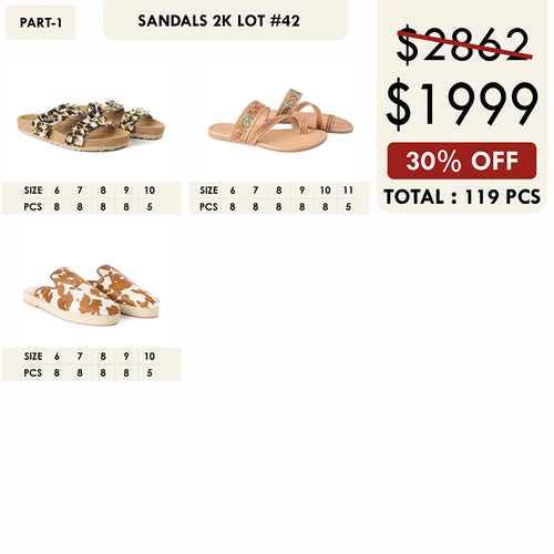 SANDALS 2K LOT-42