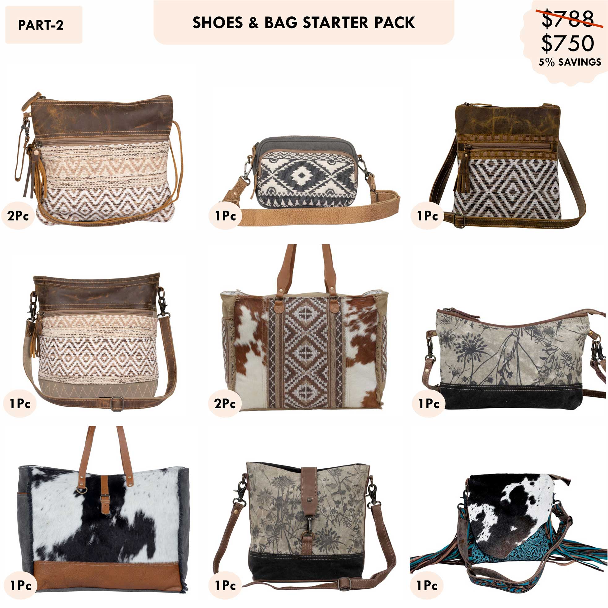 Starter Pack $750 - Western Shoes & Bags
