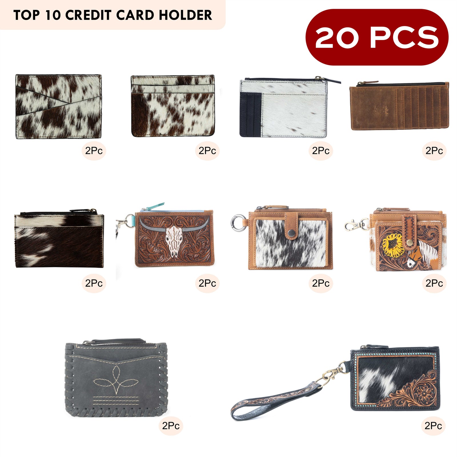 Top 10 Credit Card Holders - 20 PCS