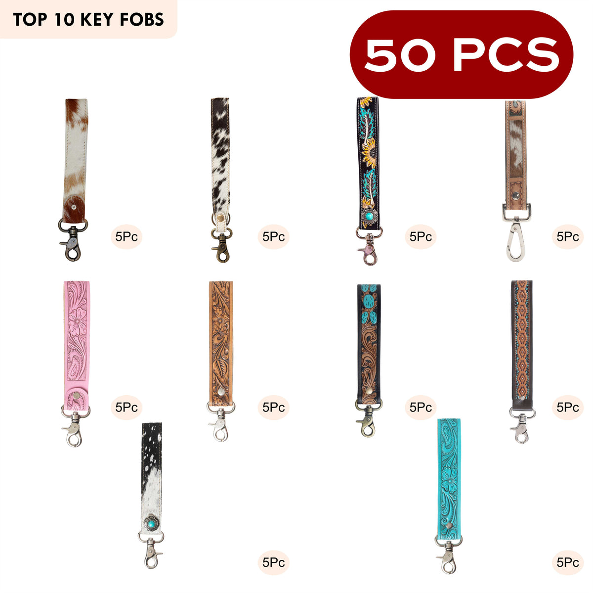 Top 10 Key Fobs - 50 PCS