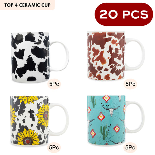 Top 4 Ceramic Cups - 20 PCS