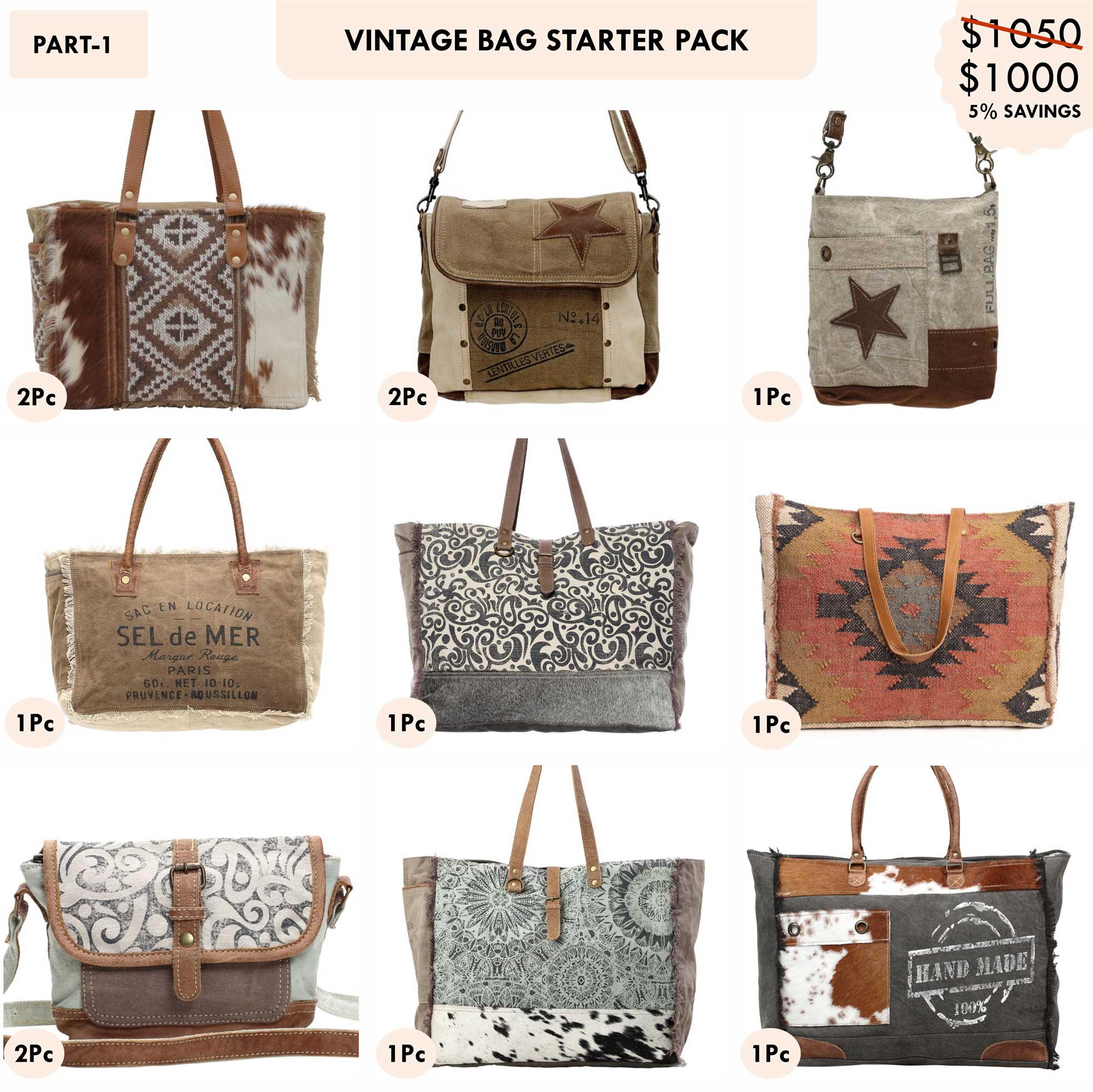 Starter Pack $1000 - Vintage Bags
