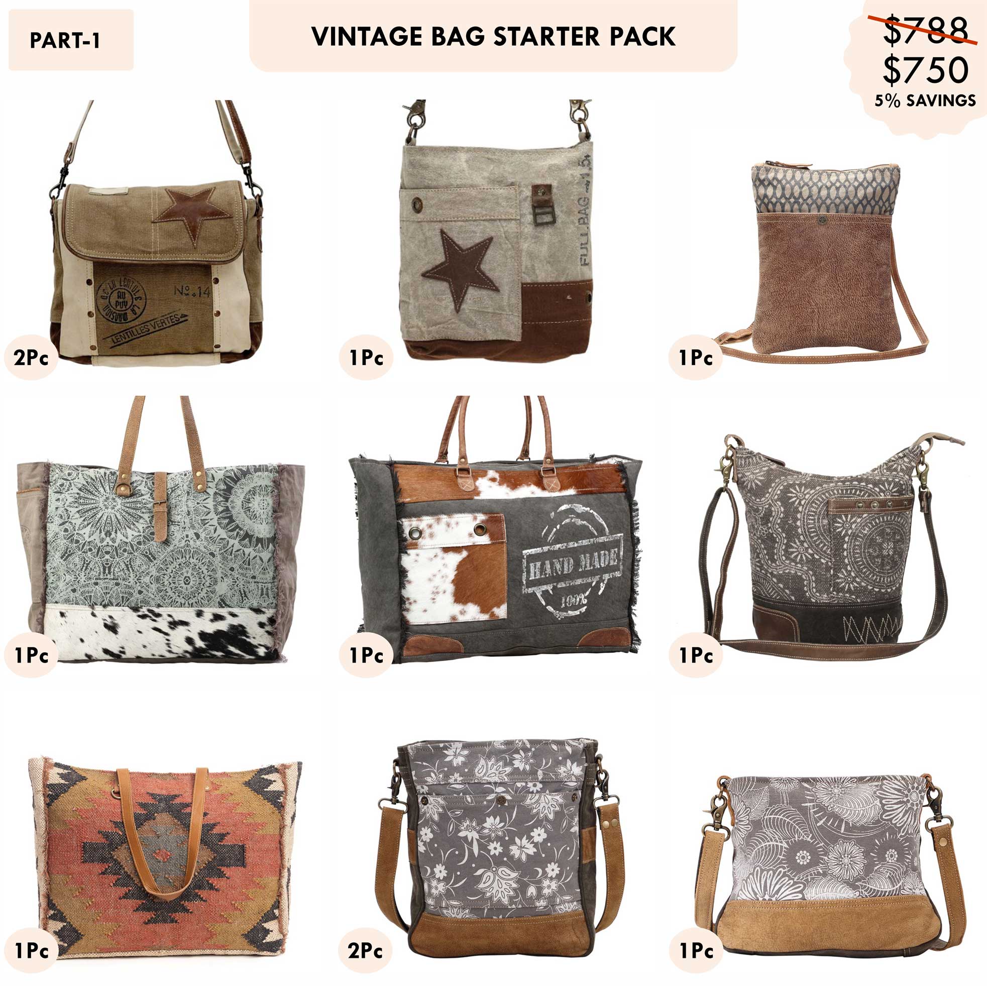Starter Pack $750 - Vintage Bags