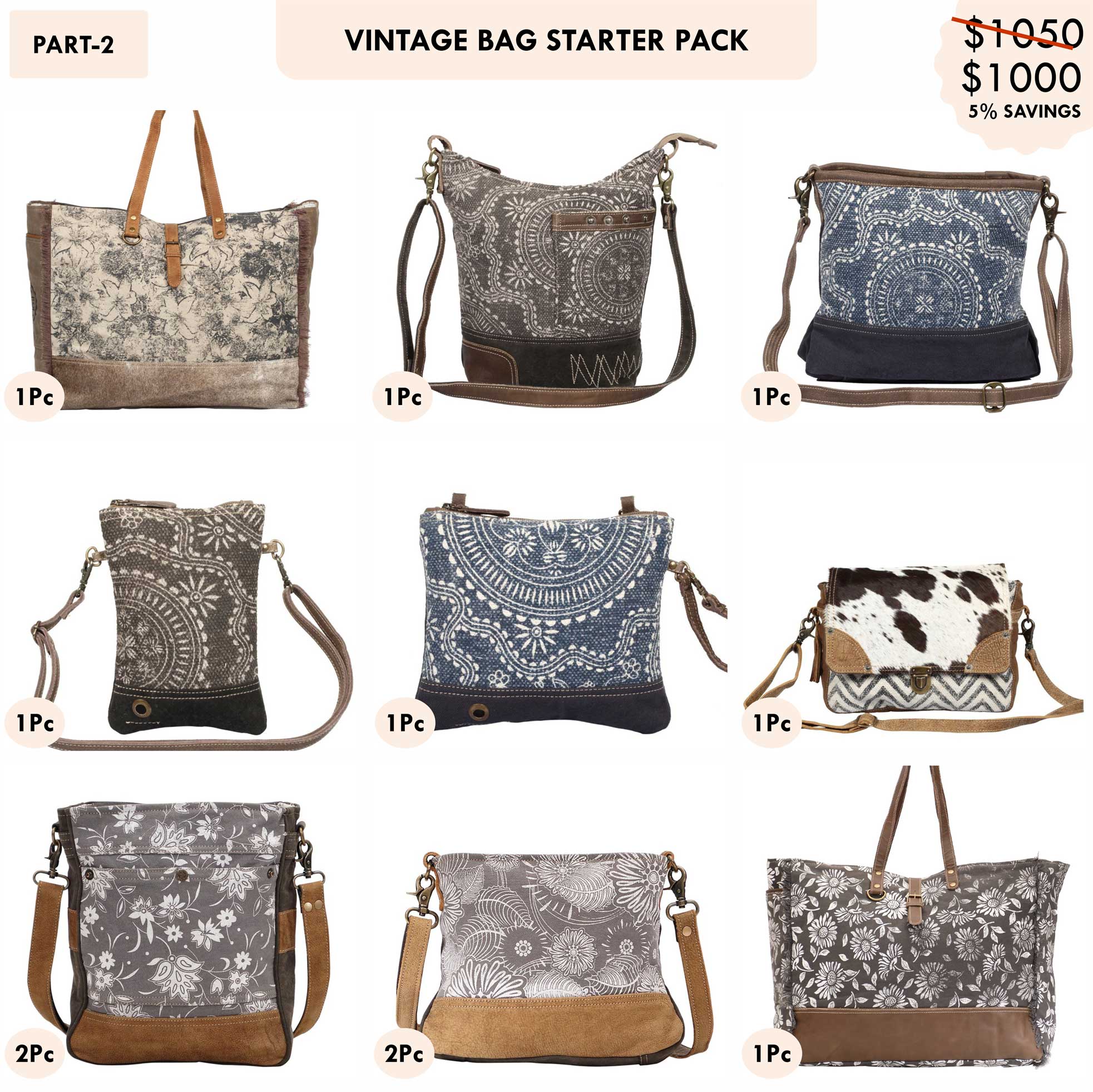 Starter Pack $1000 - Vintage Bags