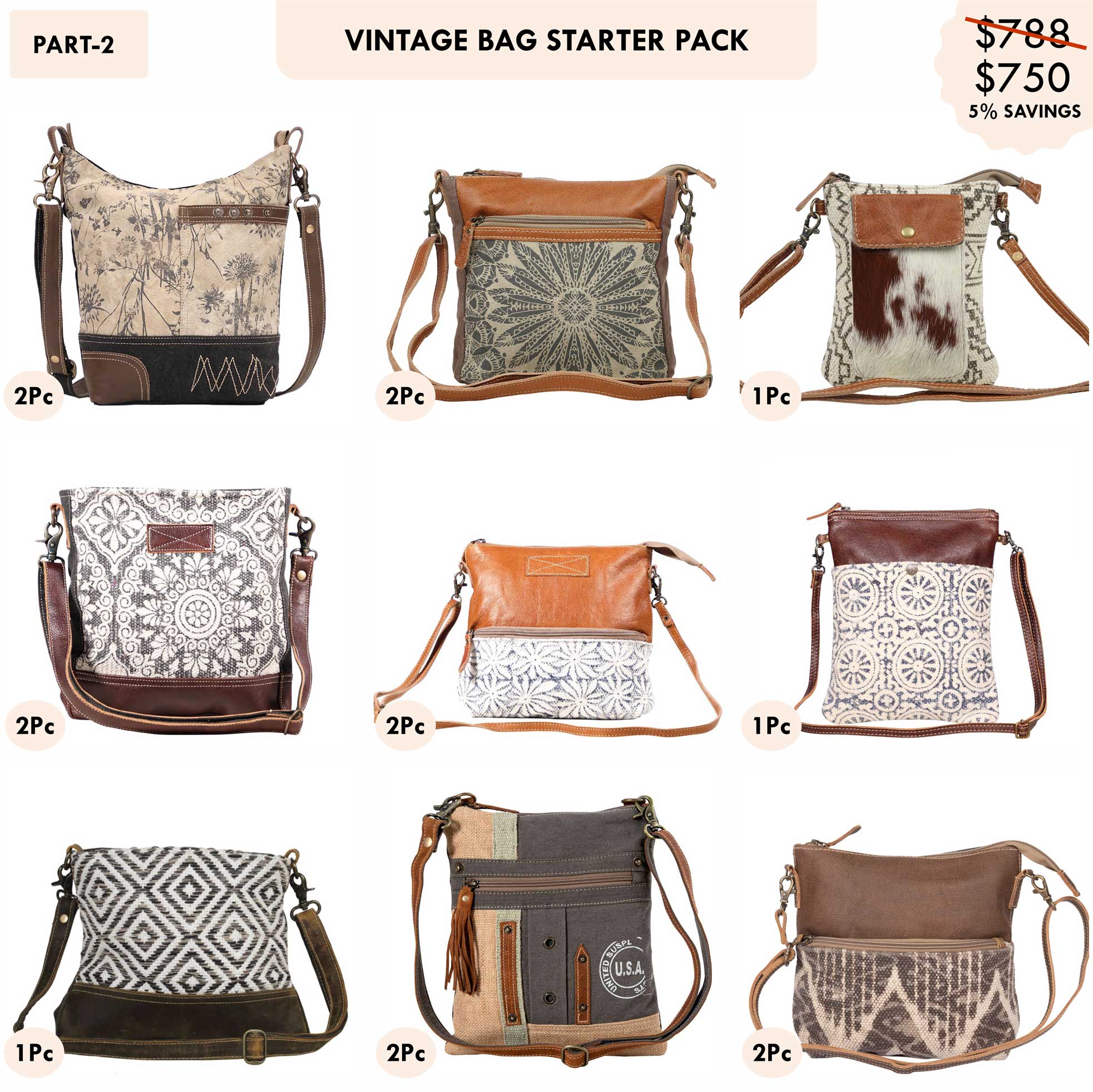 Starter Pack $750 - Vintage Bags