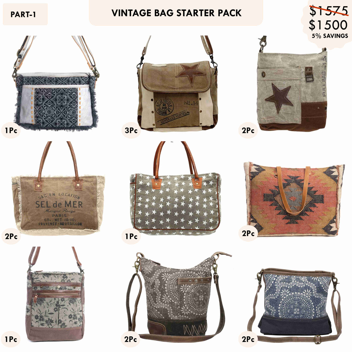 Starter Pack $1500 - Vintage Bags