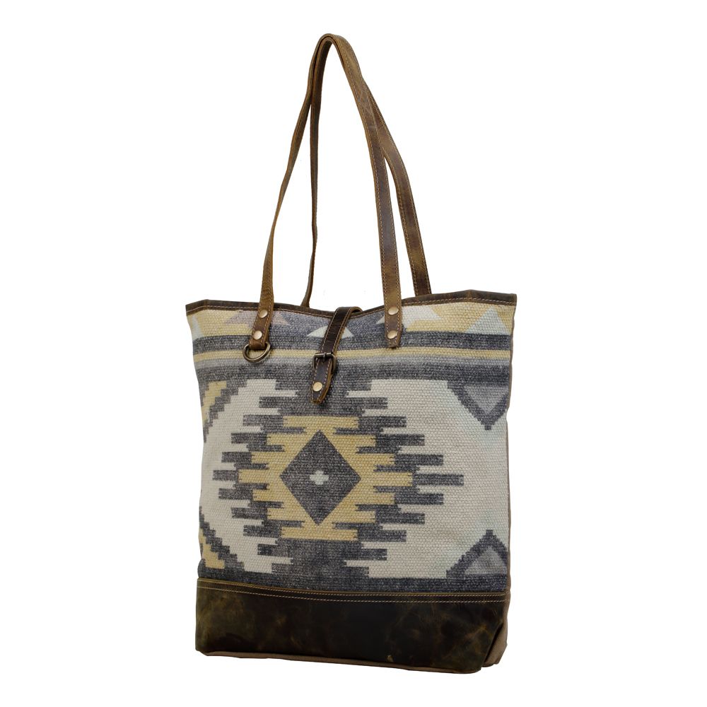 Yellow Patchy Tote Bag