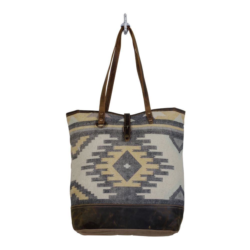 Yellow Patchy Tote Bag