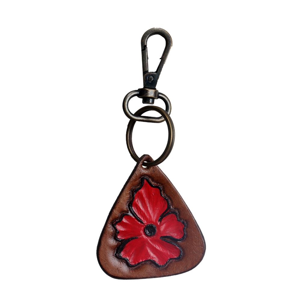 Crimson Flower Keychain