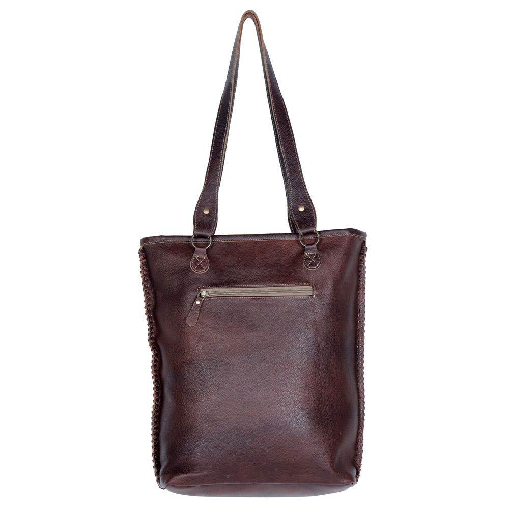 Blue ripples Leather & Hairon Bag