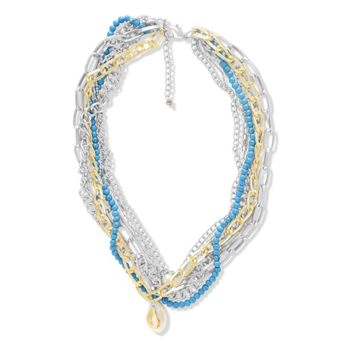 SILVER BLUNDER LAYERED NECKLACE